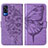 Custodia Portafoglio In Pelle Farfalla Cover con Supporto Y01B per Vivo Y51A Lavanda