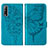 Custodia Portafoglio In Pelle Farfalla Cover con Supporto Y01B per Vivo Y51s 5G Blu