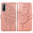 Custodia Portafoglio In Pelle Farfalla Cover con Supporto Y01B per Vivo Y51s 5G Oro Rosa