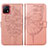 Custodia Portafoglio In Pelle Farfalla Cover con Supporto Y01B per Vivo Y52s 5G Oro Rosa