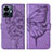 Custodia Portafoglio In Pelle Farfalla Cover con Supporto Y01B per Vivo Y77 5G Lavanda