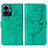 Custodia Portafoglio In Pelle Farfalla Cover con Supporto Y01B per Vivo Y77 5G Verde