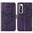 Custodia Portafoglio In Pelle Farfalla Cover con Supporto Y01B per Xiaomi Mi 10S 5G Viola