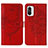 Custodia Portafoglio In Pelle Farfalla Cover con Supporto Y01B per Xiaomi Mi 11i 5G Rosso