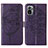 Custodia Portafoglio In Pelle Farfalla Cover con Supporto Y01B per Xiaomi Poco M5S Viola