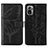 Custodia Portafoglio In Pelle Farfalla Cover con Supporto Y01B per Xiaomi Redmi Note 10 4G Nero