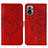 Custodia Portafoglio In Pelle Farfalla Cover con Supporto Y01B per Xiaomi Redmi Note 10 4G Rosso