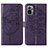 Custodia Portafoglio In Pelle Farfalla Cover con Supporto Y01B per Xiaomi Redmi Note 10 4G Viola