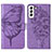 Custodia Portafoglio In Pelle Farfalla Cover con Supporto Y06B per Samsung Galaxy S21 FE 5G
