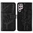 Custodia Portafoglio In Pelle Farfalla Cover con Supporto Y06B per Samsung Galaxy S24 Ultra 5G Nero