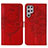 Custodia Portafoglio In Pelle Farfalla Cover con Supporto Y06B per Samsung Galaxy S24 Ultra 5G Rosso