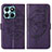 Custodia Portafoglio In Pelle Farfalla Cover con Supporto YB1 per Huawei Honor X6a Viola