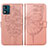 Custodia Portafoglio In Pelle Farfalla Cover con Supporto YB1 per Motorola Moto E13 Oro Rosa