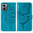 Custodia Portafoglio In Pelle Farfalla Cover con Supporto YB1 per Motorola Moto G14 Blu