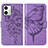 Custodia Portafoglio In Pelle Farfalla Cover con Supporto YB1 per Motorola Moto G54 5G Lavanda