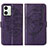 Custodia Portafoglio In Pelle Farfalla Cover con Supporto YB1 per Motorola Moto G54 5G Viola