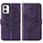 Custodia Portafoglio In Pelle Farfalla Cover con Supporto YB1 per Motorola Moto G73 5G Viola