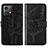 Custodia Portafoglio In Pelle Farfalla Cover con Supporto YB1 per Motorola Moto G84 5G Nero