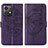 Custodia Portafoglio In Pelle Farfalla Cover con Supporto YB1 per Motorola Moto G84 5G Viola