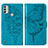 Custodia Portafoglio In Pelle Farfalla Cover con Supporto YB1 per Nokia C31