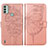 Custodia Portafoglio In Pelle Farfalla Cover con Supporto YB1 per Nokia C31