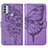 Custodia Portafoglio In Pelle Farfalla Cover con Supporto YB1 per Nokia C31 Lavanda