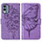 Custodia Portafoglio In Pelle Farfalla Cover con Supporto YB1 per Nokia X30 5G Lavanda