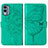 Custodia Portafoglio In Pelle Farfalla Cover con Supporto YB1 per Nokia X30 5G Verde