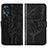 Custodia Portafoglio In Pelle Farfalla Cover con Supporto YB1 per Oppo Reno8 T 4G Nero