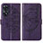 Custodia Portafoglio In Pelle Farfalla Cover con Supporto YB1 per Oppo Reno8 T 4G Viola