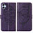 Custodia Portafoglio In Pelle Farfalla Cover con Supporto YB1 per Samsung Galaxy A04 4G Viola