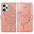 Custodia Portafoglio In Pelle Farfalla Cover con Supporto YB1 per Xiaomi Redmi Note 12 Pro+ Plus 5G Oro Rosa