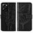 Custodia Portafoglio In Pelle Farfalla Cover con Supporto YB1 per Xiaomi Redmi Note 12 Pro Speed 5G Nero