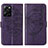 Custodia Portafoglio In Pelle Farfalla Cover con Supporto YB1 per Xiaomi Redmi Note 12 Pro Speed 5G Viola