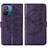 Custodia Portafoglio In Pelle Farfalla Cover con Supporto YB2 per Xiaomi Redmi 11A 4G Viola