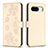 Custodia Portafoglio In Pelle Fiori Cover con Supporto BF1 per Google Pixel 8 5G Oro