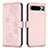 Custodia Portafoglio In Pelle Fiori Cover con Supporto BF1 per Google Pixel 8 Pro 5G Oro Rosa