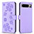 Custodia Portafoglio In Pelle Fiori Cover con Supporto BF1 per Google Pixel 8 Pro 5G Viola