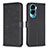 Custodia Portafoglio In Pelle Fiori Cover con Supporto BF1 per Huawei Honor 90 Lite 5G Nero