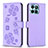 Custodia Portafoglio In Pelle Fiori Cover con Supporto BF1 per Huawei Honor X6a