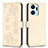 Custodia Portafoglio In Pelle Fiori Cover con Supporto BF1 per Huawei Honor X7a