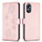 Custodia Portafoglio In Pelle Fiori Cover con Supporto BF1 per Oppo A17