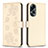 Custodia Portafoglio In Pelle Fiori Cover con Supporto BF1 per Oppo A18