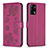 Custodia Portafoglio In Pelle Fiori Cover con Supporto BF1 per Oppo A74 4G