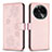 Custodia Portafoglio In Pelle Fiori Cover con Supporto BF1 per Oppo Find X6 5G Oro Rosa