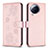 Custodia Portafoglio In Pelle Fiori Cover con Supporto BF1 per Xiaomi Civi 3 5G Oro Rosa