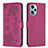 Custodia Portafoglio In Pelle Fiori Cover con Supporto BF1 per Xiaomi Poco F5 5G Rosa Caldo