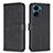 Custodia Portafoglio In Pelle Fiori Cover con Supporto BF1 per Xiaomi Redmi 13C Nero