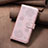 Custodia Portafoglio In Pelle Fiori Cover con Supporto BF2 per Google Pixel 7a 5G Oro Rosa