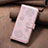 Custodia Portafoglio In Pelle Fiori Cover con Supporto BF2 per Google Pixel 8a 5G Oro Rosa